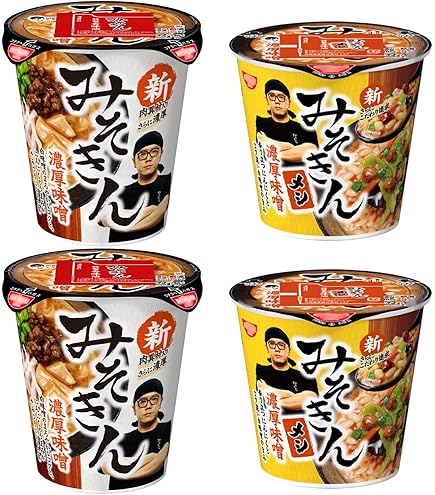 Amazon.co.jp: みそきん 味噌きん 3個セット 濃厚味噌ラーメン カップ